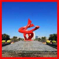 大型不锈钢城市雕塑 金属抽象雕塑 白钢城市景观雕塑厂家直销